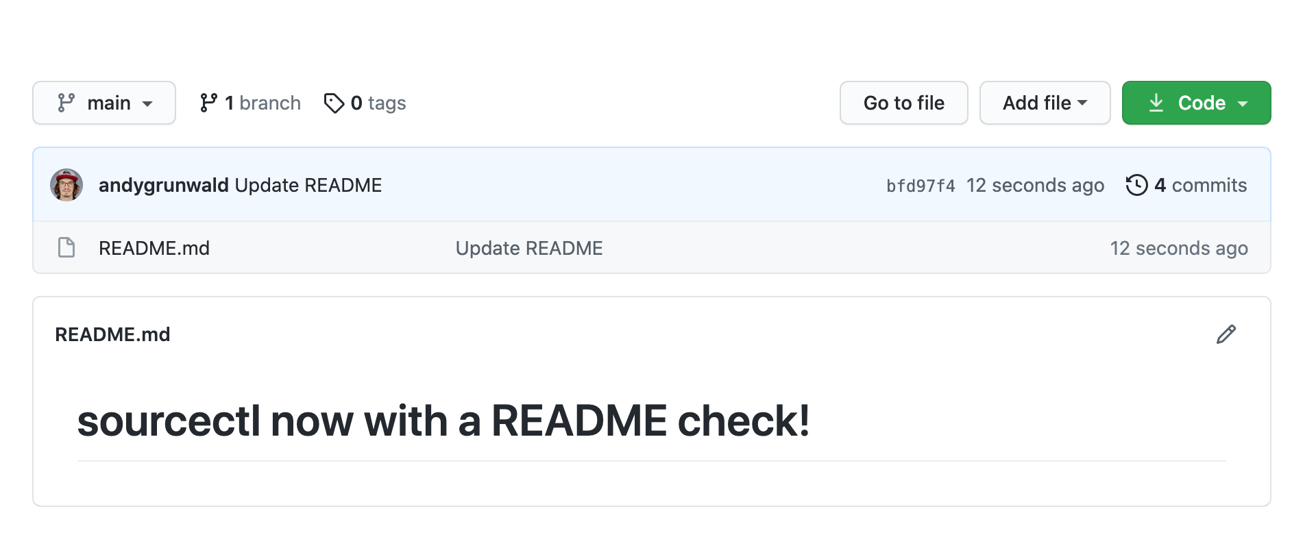 Repository Checks: New check "README"